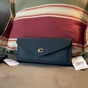 Coach black leather wallet